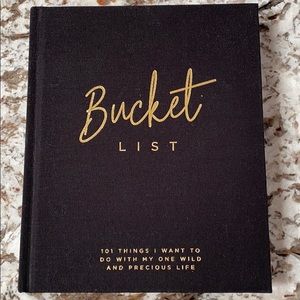 ‘Bucket List’ Journal, Hardcover Black and Gold